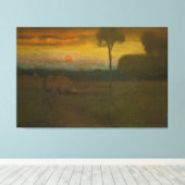 Het avondlandschap van George Inness (1889) Canvas Afdruk (Insitu (Houten vloer))