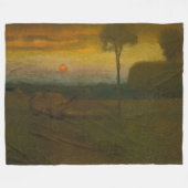 Het avondlandschap van George Inness (1889) Fleece Deken (Voorkant (Horizontaal))