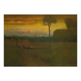 Het avondlandschap van George Inness (1889) Foto Afdruk