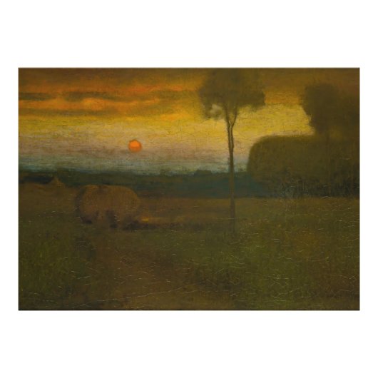 Het avondlandschap van George Inness (1889) Foto Afdruk (Voorkant)
