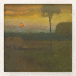 Het avondlandschap van George Inness (1889) Glazen Onderzetter
