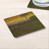 Het avondlandschap van George Inness (1889) Kartonnen Onderzetters (Schuin)