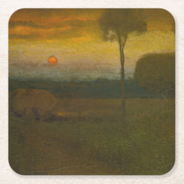 Het avondlandschap van George Inness (1889) Kartonnen Onderzetters