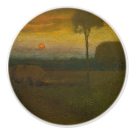 Het avondlandschap van George Inness (1889) Keramische Knop