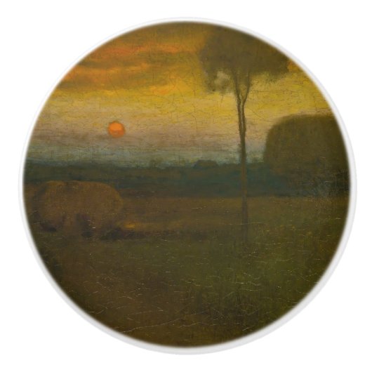 Het avondlandschap van George Inness (1889) Keramische Knop (Voorkant)