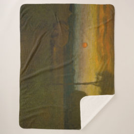 Het avondlandschap van George Inness (1889) Sherpa Deken