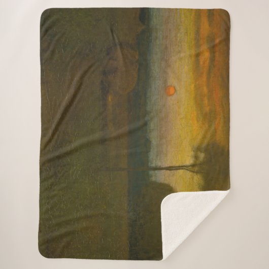 Het avondlandschap van George Inness (1889) Sherpa Deken (Voorkant)