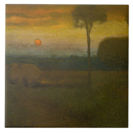 Het avondlandschap van George Inness (1889) Tegeltje