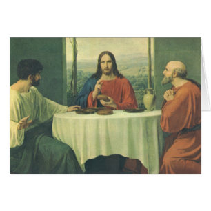 Het Avondmaal te Emmaus met Jezus Christus