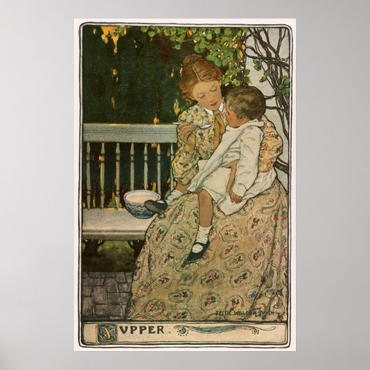 Het avondmaal van Jessie Willcox Smith Poster (Voorkant)