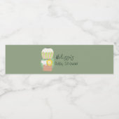 Het avontuur begint aangepaste waterfles label waterfles etiket (Enkel label)