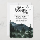 Het avontuur begint afstudeerfeest uitnodiging (Voorkant)