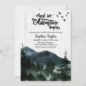 Het avontuur begint afstudeerfeest uitnodiging (Voorkant)