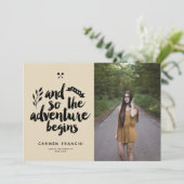 Het avontuur begint Afstuderen Aankondiging (Staand voorkant)