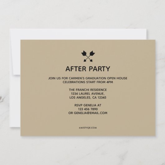 Het avontuur begint Afstuderen Aankondiging (Achterkant)