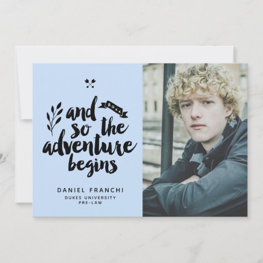 Het avontuur begint Afstuderen Aankondiging (Voorkant)