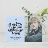 Het avontuur begint Afstuderen Aankondiging (Staand voorkant)