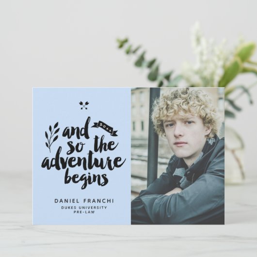 Het avontuur begint Afstuderen Aankondiging (Staand voorkant)