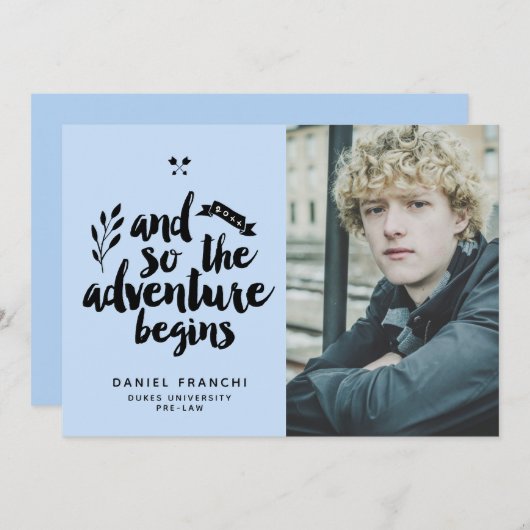 Het avontuur begint Afstuderen Aankondiging (Voorkant / Achterkant)