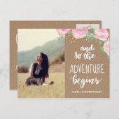 Het avontuur begint Afstuderen | De datum-foto ops Briefkaart (Voorkant / Achterkant)