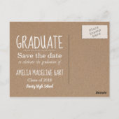 Het avontuur begint Afstuderen | De datum-foto ops Briefkaart (Achterkant)