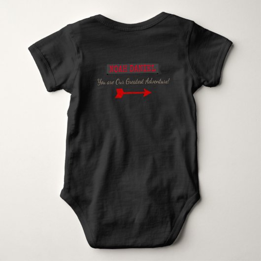 Het avontuur begint Baby Boy Shirten Romper (Achterkant)