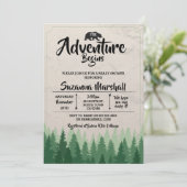 Het avontuur begint Baby shower Beer Winter Kaart (Staand voorkant)