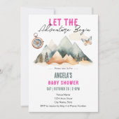 Het avontuur begint Baby shower Kaart (Voorkant)