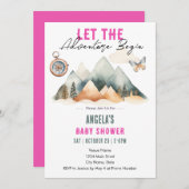 Het avontuur begint Baby shower Kaart (Voorkant / Achterkant)