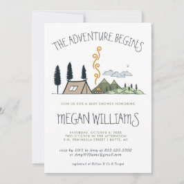 Het avontuur begint | Baby shower van bergen