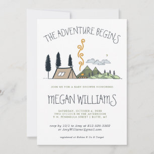 Het avontuur begint   Baby shower van bergen