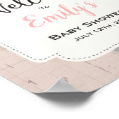 Het avontuur begint Baby shower Welkomstteken Poster (Hoek)