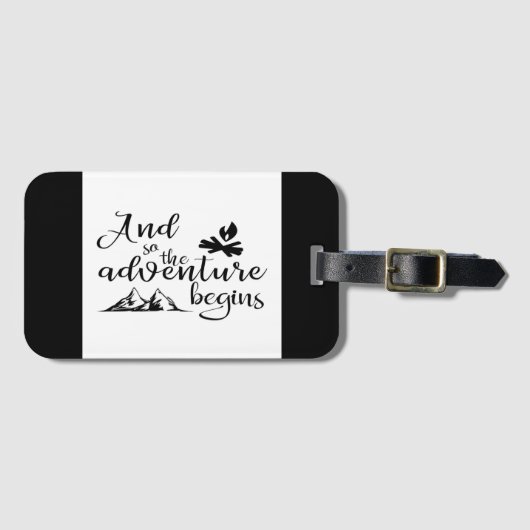 Het avontuur begint bagagelabel (Voorkant (horizontaal))