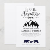 Het avontuur begint Beren Kraft Baby shower per po Kaart (Voorkant / Achterkant)