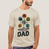 Het avontuur begint bij papa t-shirt (Voorkant)