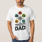 Het avontuur begint bij papa t-shirt (Voorkant)