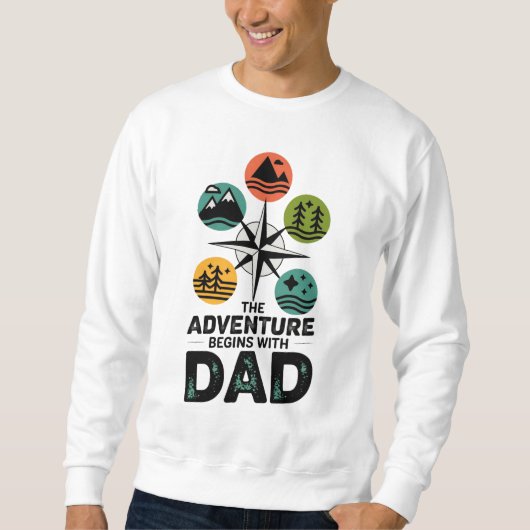 Het avontuur begint bij papa trui (Voorkant)