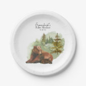 Het avontuur begint bijtende Beren Papieren Bordje (Voorkant)