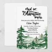 Het avontuur begint Bridal Uitnodiging (Voorkant / Achterkant)