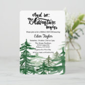 Het avontuur begint Bridal Uitnodiging (Staand voorkant)