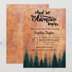 Het avontuur begint Bridal Uitnodiging