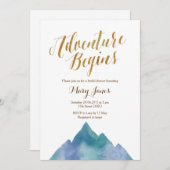 Het avontuur begint Bridal Uitnodiging (Voorkant / Achterkant)