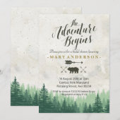 Het avontuur begint Bridal Uitnodiging (Voorkant / Achterkant)