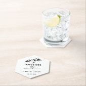 Het avontuur begint bruiloft kartonnen onderzetters (Insitu)