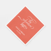 Het avontuur begint bruiloft receptie cocktail servet (Hoek)