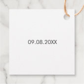 Het avontuur begint, bruiloft welkom Label, Kraft Bedankjes Labels (Achterkant)