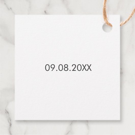 Het avontuur begint, bruiloft welkom Label, Kraft Bedankjes Labels (Achterkant)