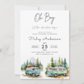 Het avontuur begint Camper Boy Baby shower Kaart (Voorkant)