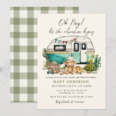 Het avontuur begint Camper Summer Baby shower Kaart (Voorkant / Achterkant)