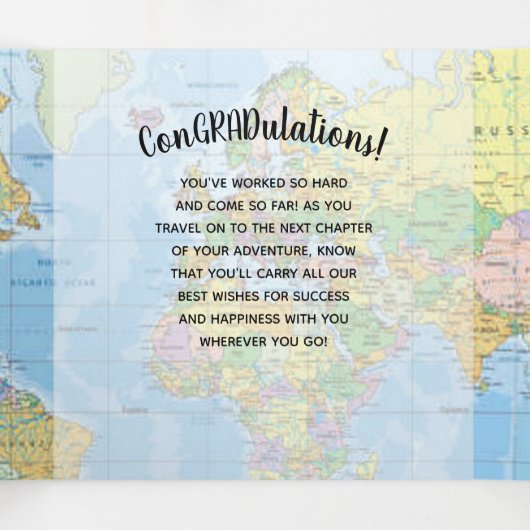 Het avontuur begint de Foto van het Afstuderen Drieluik Kaart (Binnenkant midden)